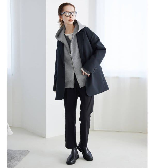 SLOBE IENA「《追加5》ボリュームジップアップフーディー」|パーカー|