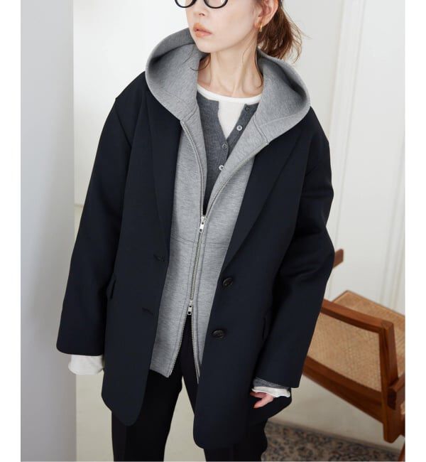 SLOBE IENA「《追加5》ボリュームジップアップフーディー」|パーカー|