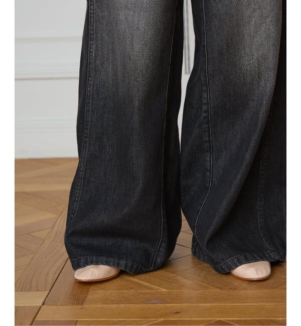 IENA LA BOUCLE「《追加2》IENA LA BOUCLE ソフトデニムシルエットパンツ」|デニム|