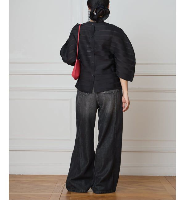 IENA LA BOUCLE「《追加2》IENA LA BOUCLE ソフトデニムシルエットパンツ」|デニム|