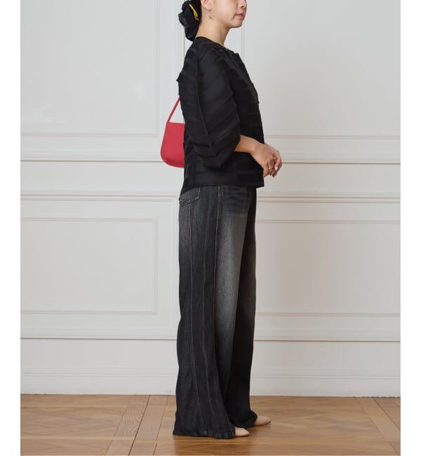 IENA LA BOUCLE「《追加2》IENA LA BOUCLE ソフトデニムシルエットパンツ」|デニム|