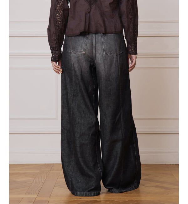 IENA LA BOUCLE「《追加2》IENA LA BOUCLE ソフトデニムシルエットパンツ」|デニム|