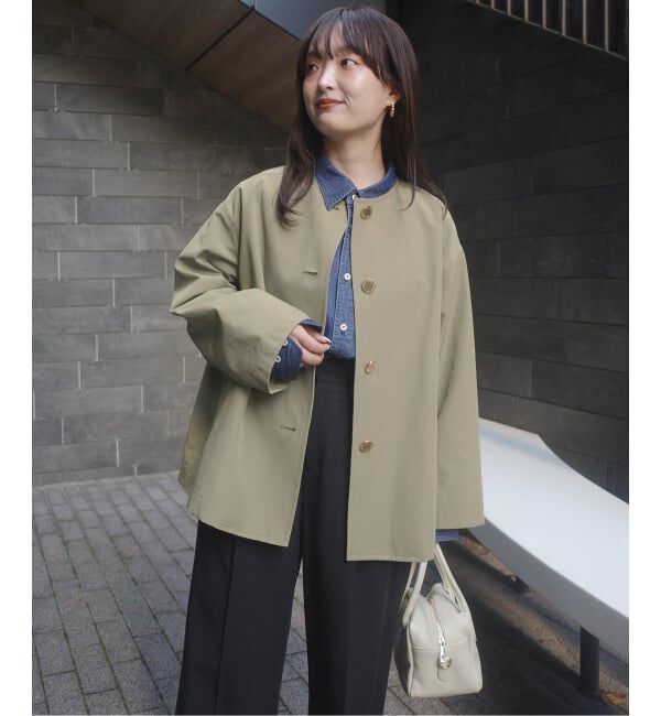 SLOBE IENA「TRADITIONAL WEATHERWEAR SLOBE別注 LINTON N/C SHORT」|ノーカラーコート|