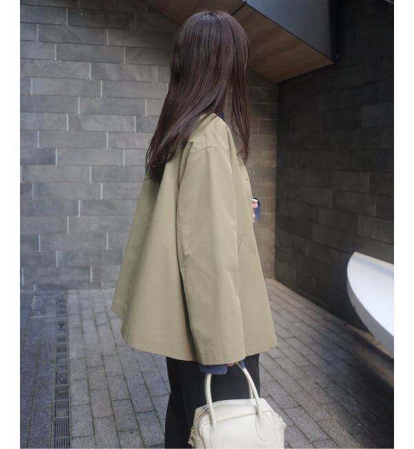 SLOBE IENA「TRADITIONAL WEATHERWEAR SLOBE別注 LINTON N/C SHORT」|ノーカラーコート|