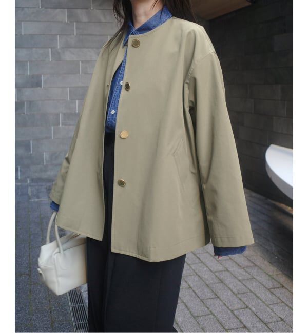 SLOBE IENA「TRADITIONAL WEATHERWEAR SLOBE別注 LINTON N/C SHORT」|ノーカラーコート|