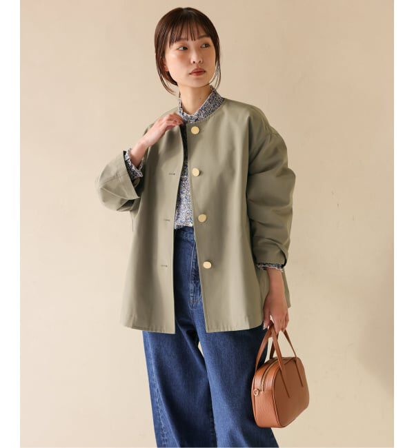 SLOBE IENA「TRADITIONAL WEATHERWEAR SLOBE別注 LINTON N/C SHORT」|ノーカラーコート|