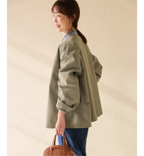 SLOBE IENA「TRADITIONAL WEATHERWEAR SLOBE別注 LINTON N/C SHORT」|ノーカラーコート|