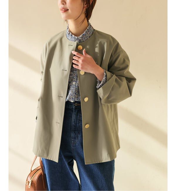 SLOBE IENA「TRADITIONAL WEATHERWEAR SLOBE別注 LINTON N/C SHORT」|ノーカラーコート|