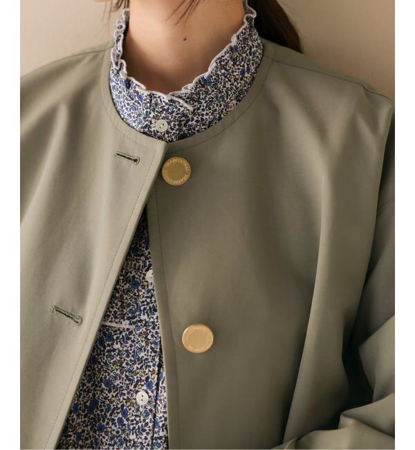 SLOBE IENA「TRADITIONAL WEATHERWEAR SLOBE別注 LINTON N/C SHORT」|ノーカラーコート|