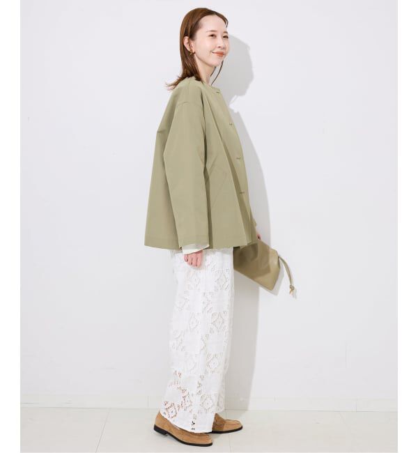 SLOBE IENA「TRADITIONAL WEATHERWEAR SLOBE別注 LINTON N/C SHORT」|ノーカラーコート|