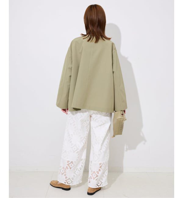 SLOBE IENA「TRADITIONAL WEATHERWEAR SLOBE別注 LINTON N/C SHORT」|ノーカラーコート|