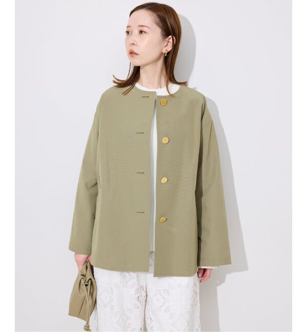 SLOBE IENA「TRADITIONAL WEATHERWEAR SLOBE別注 LINTON N/C SHORT」|ノーカラーコート|