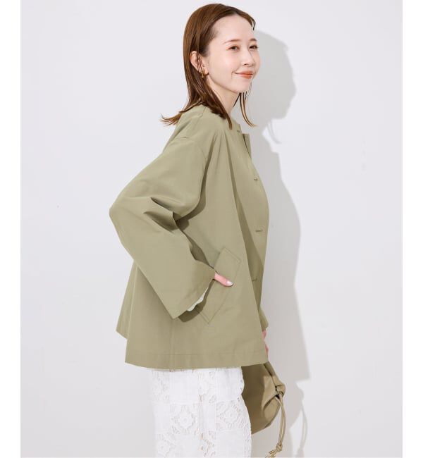 SLOBE IENA「TRADITIONAL WEATHERWEAR SLOBE別注 LINTON N/C SHORT」|ノーカラーコート|