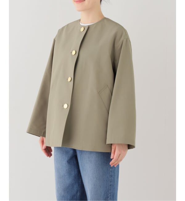 SLOBE IENA「TRADITIONAL WEATHERWEAR SLOBE別注 LINTON N/C SHORT」|ノーカラーコート|