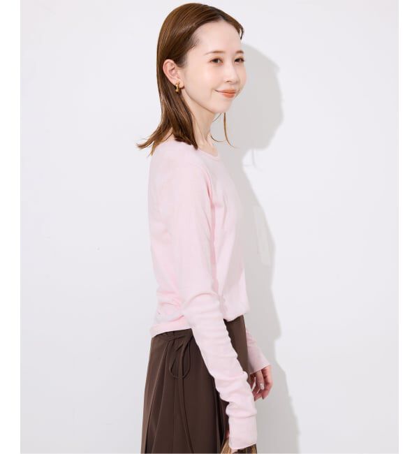 SLOBE IENA「《追加》miller SLOBE別注 SHEER RIB クルーネック」|Tシャツ・カットソー|