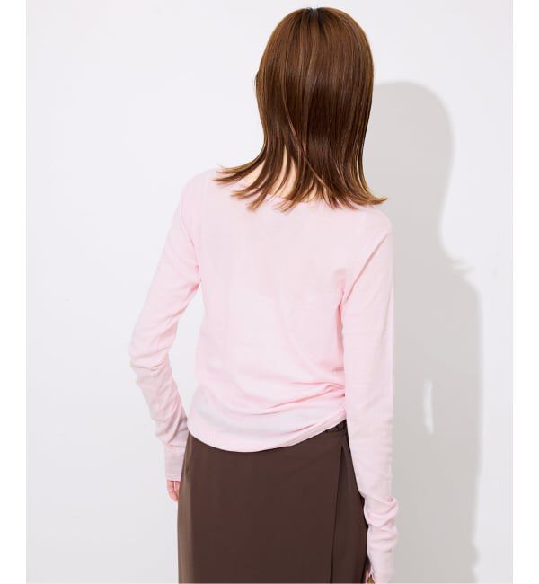 SLOBE IENA「《追加》miller SLOBE別注 SHEER RIB クルーネック」|Tシャツ・カットソー|