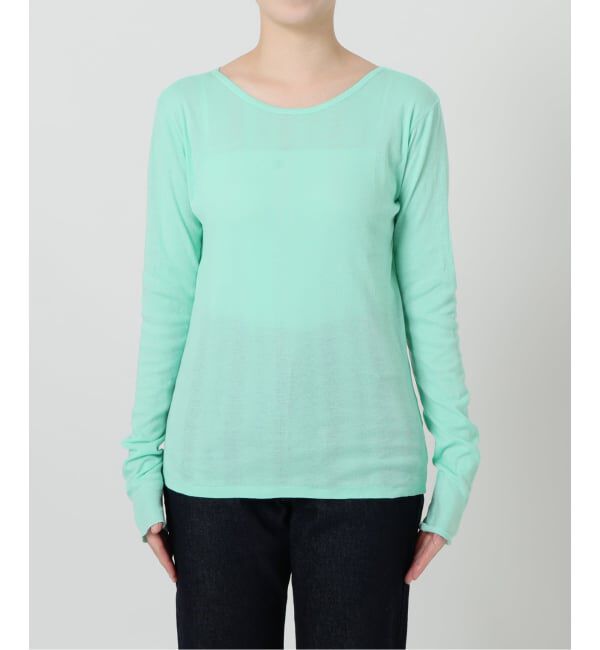 SLOBE IENA「《追加》miller SLOBE別注 SHEER RIB クルーネック」|Tシャツ・カットソー|