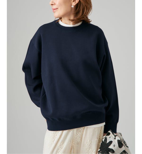 VERMEIL par iena「ダンボールニット スウェット」|ニット・セーター|ネイビー