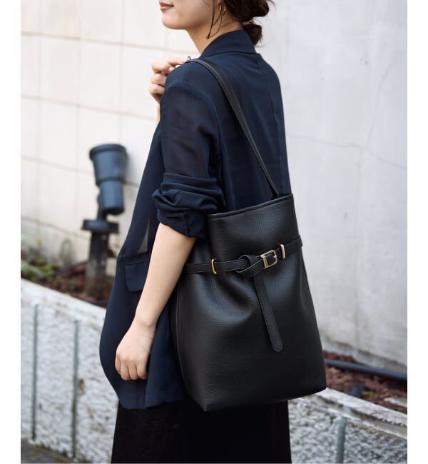 SLOBE IENA「《WEB限定/追加6予約》SLOBE ベルトスクエアトートバッグ」|ショルダー・メッセンジャー|