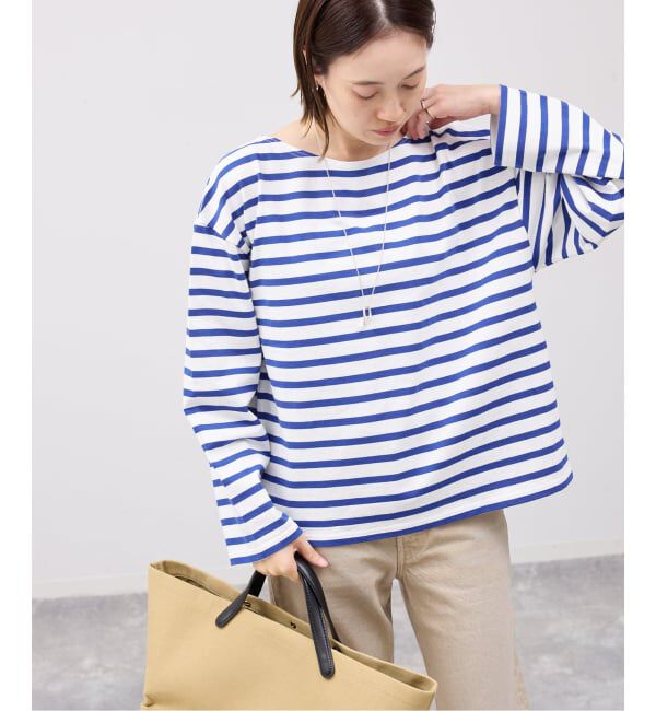 SLOBE IENA「ボーダープルオーバー」|Tシャツ・カットソー|ブルー