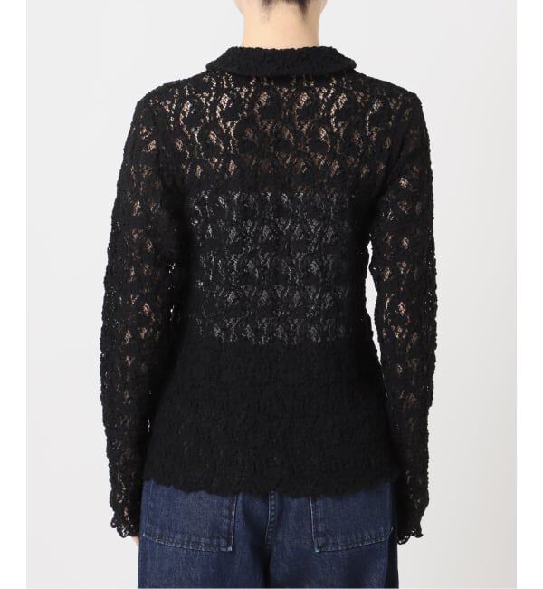 IENA「《追加》Flowerストレッチレース ポロシャツ」|Tシャツ・カットソー|