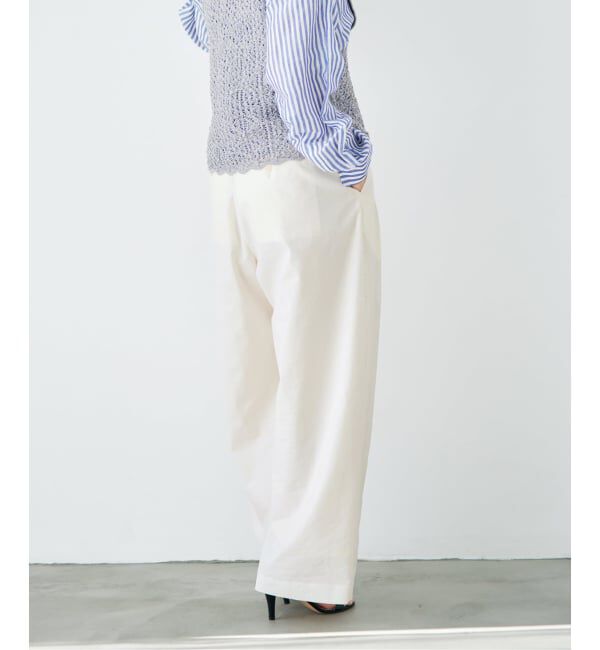 IENA「ウォッシャブル リネンミックスコクーンスラックス」|スラックス|