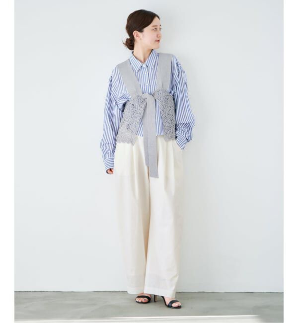 IENA「ウォッシャブル リネンミックスコクーンスラックス」|スラックス|