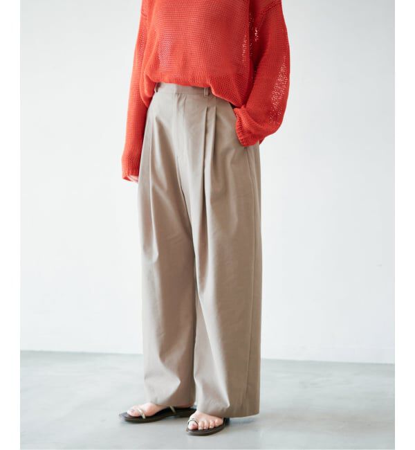 IENA「ウォッシャブル リネンミックスコクーンスラックス」|スラックス|