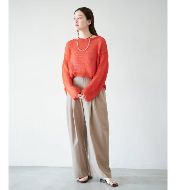 IENA「ウォッシャブル リネンミックスコクーンスラックス」|スラックス|