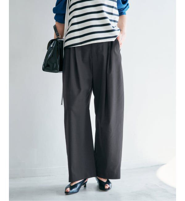 IENA「ウォッシャブル リネンミックスコクーンスラックス」|スラックス|