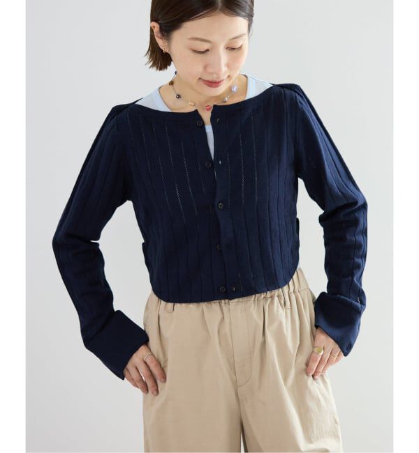 IENA「WANDERUNG/ワンデルング cotton cashmere knit CD カーディガン WRKNN-006-01」|ニット・セーター|