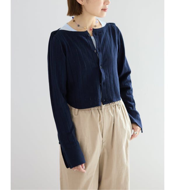 IENA「WANDERUNG/ワンデルング cotton cashmere knit CD カーディガン WRKNN-006-01」|ニット・セーター|