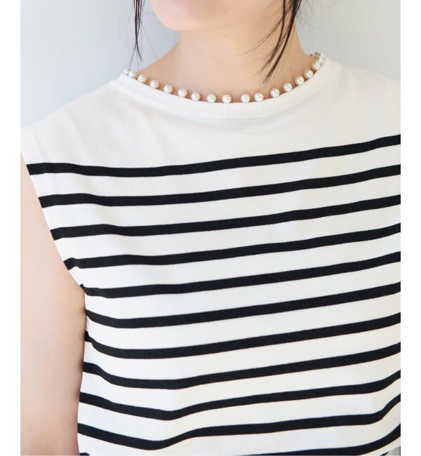 IENA「《予約》パールネックプルオーバー」|ニット・セーター|