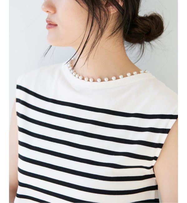 IENA「《予約》パールネックプルオーバー」|ニット・セーター|