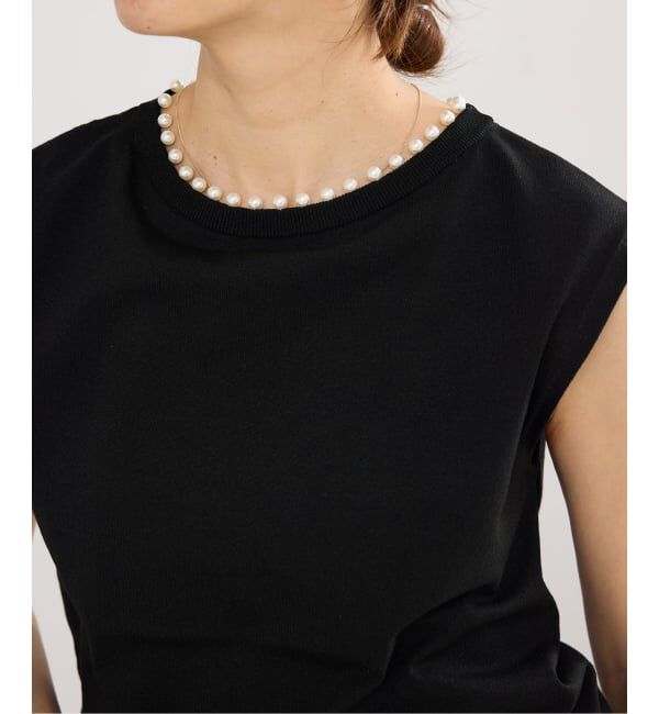 IENA「《予約》パールネックプルオーバー」|ニット・セーター|