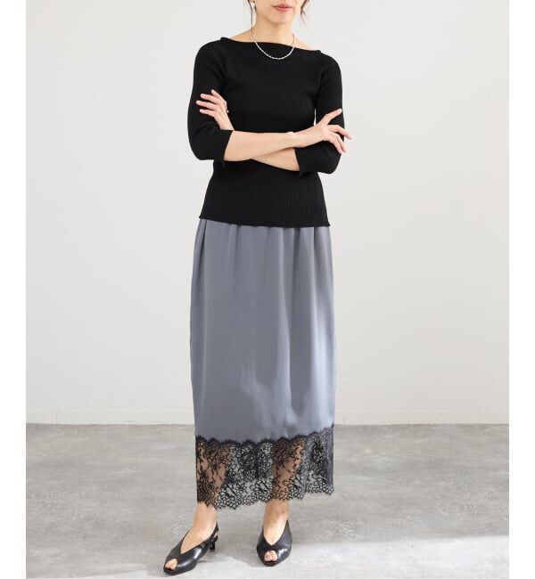 IENA「《予約》ウォッシャブル2WAYオフショルリブニット」|ニット・セーター|