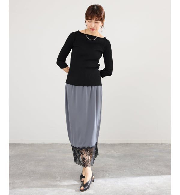 IENA「《予約》ウォッシャブル2WAYオフショルリブニット」|ニット・セーター|