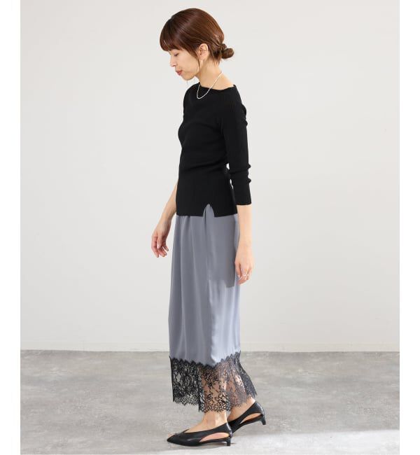 IENA「《予約》ウォッシャブル2WAYオフショルリブニット」|ニット・セーター|