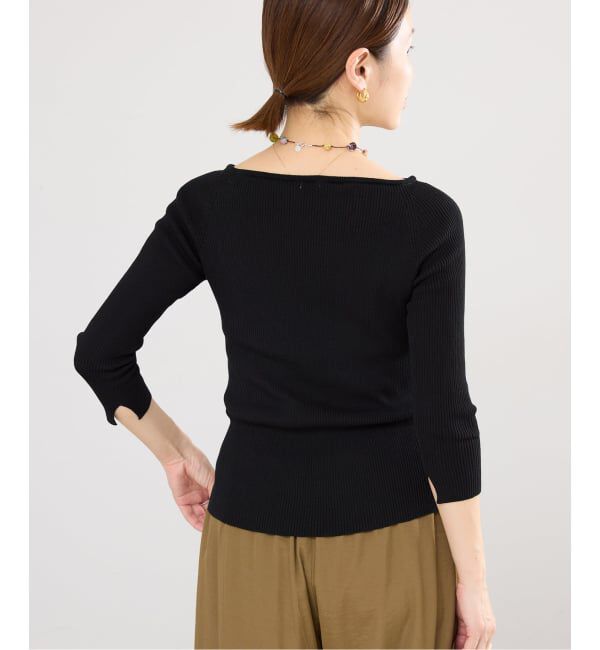 IENA「《予約》ウォッシャブル2WAYオフショルリブニット」|ニット・セーター|