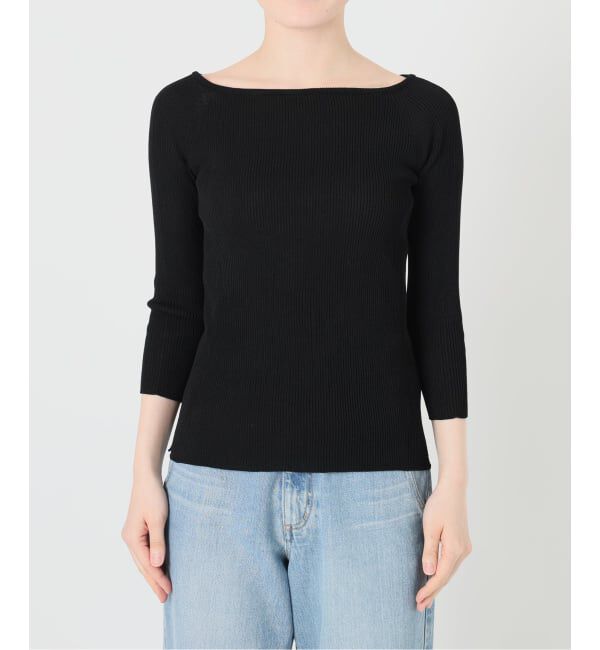 IENA「《予約》ウォッシャブル2WAYオフショルリブニット」|ニット・セーター|