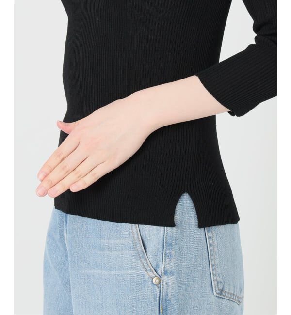 IENA「《予約》ウォッシャブル2WAYオフショルリブニット」|ニット・セーター|