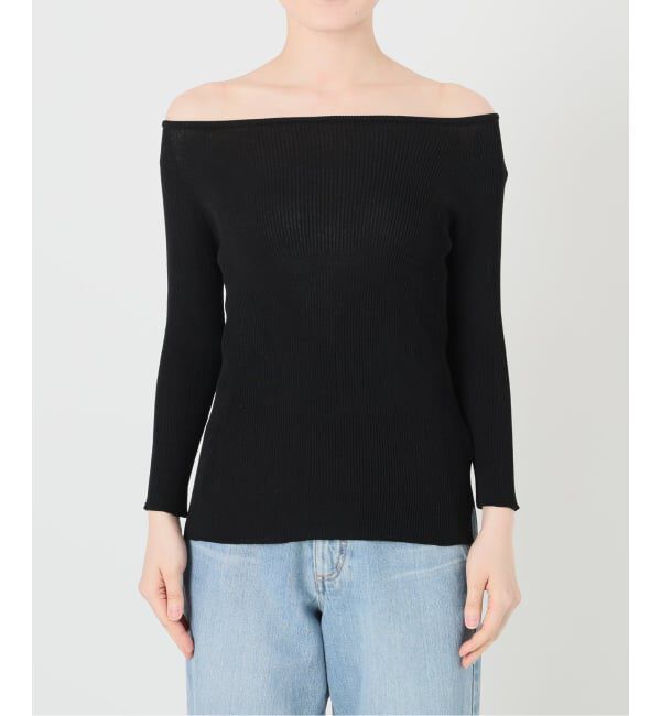 IENA「《予約》ウォッシャブル2WAYオフショルリブニット」|ニット・セーター|