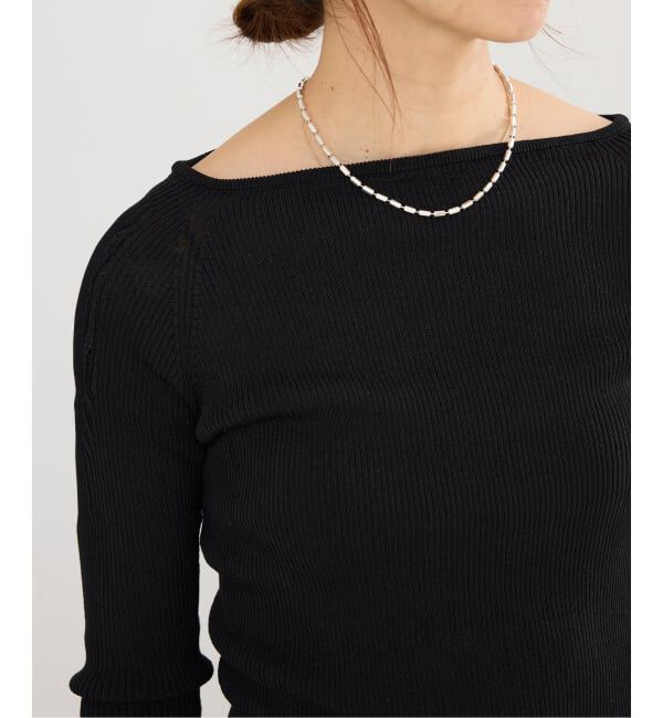 IENA「《予約》ウォッシャブル2WAYオフショルリブニット」|ニット・セーター|