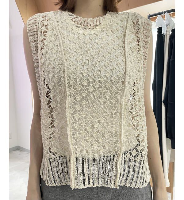 IENA LA BOUCLE「PHOTOCOPIEU フォトコピュー CROCHET ニットベスト CHANTAL / 261CTL」|ベスト・ジレ|