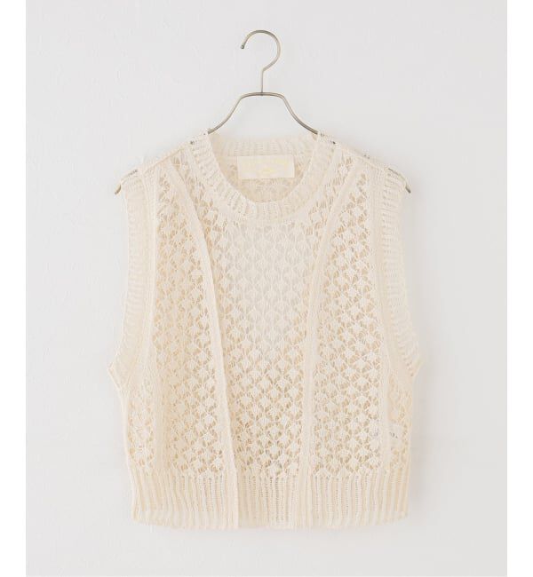 IENA LA BOUCLE「PHOTOCOPIEU フォトコピュー CROCHET ニットベスト CHANTAL / 261CTL」|ベスト・ジレ|ナチュラル