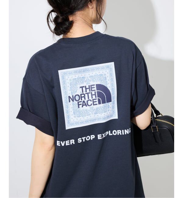 SLOBE IENA「《追加予約》THE NORTH FACE/ノースフェイス Bandana Square Logo Tee NT32446」|Tシャツ・カットソー|ネイビー