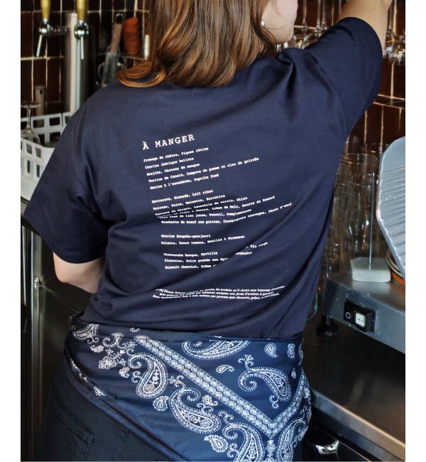 SLOBE IENA「《予約》BOUCHE SLOBE別注 MENU TEE」|Tシャツ・カットソー|ネイビー