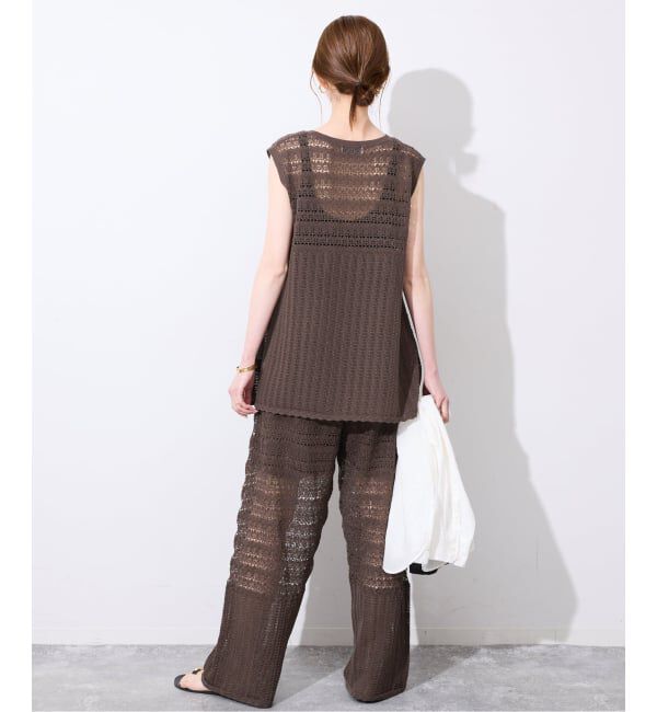 SLOBE IENA「《シリーズあり/予約》レース編みニットパンツ」|その他|