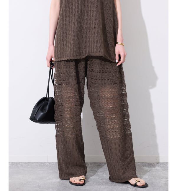 SLOBE IENA「《シリーズあり/予約》レース編みニットパンツ」|その他|