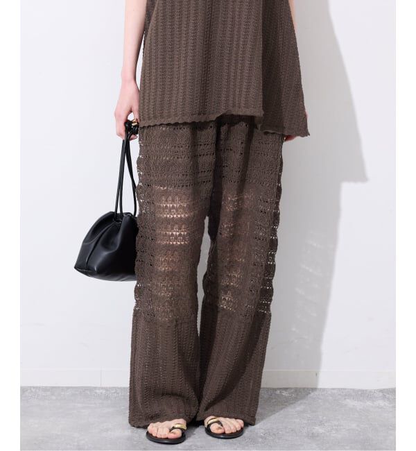 SLOBE IENA「《シリーズあり/予約》レース編みニットパンツ」|その他|